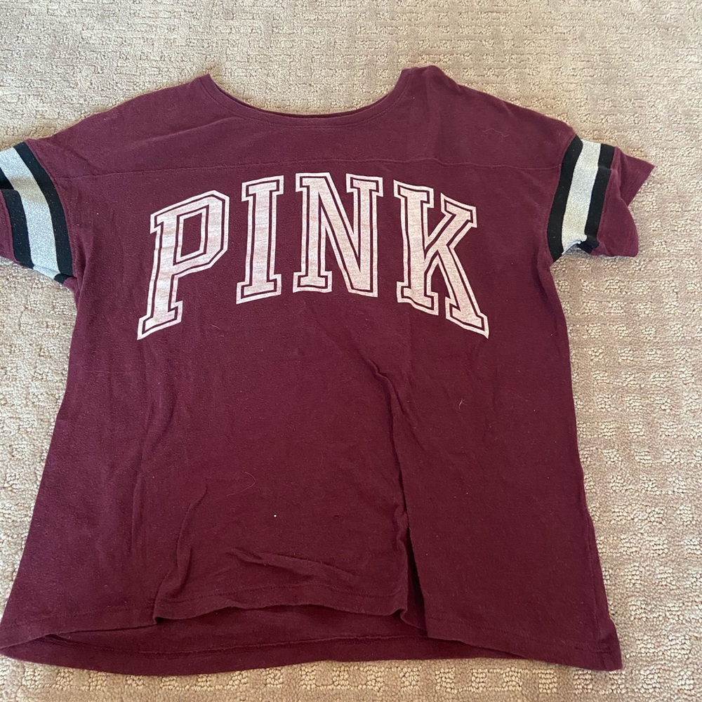maroon Victoria’s Secret shirt
